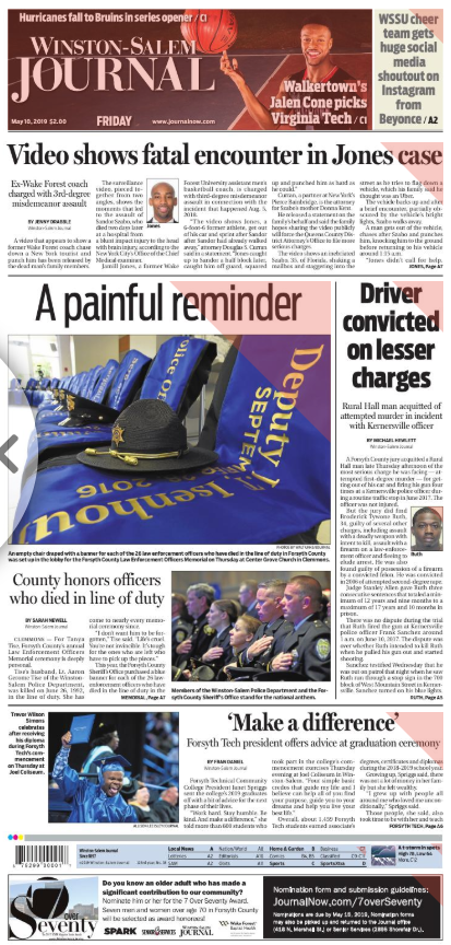 Forsyth County law enforcement officers remember those injured, killed while serving; hope it serves as reminder to others - Winston-Salem Journal 